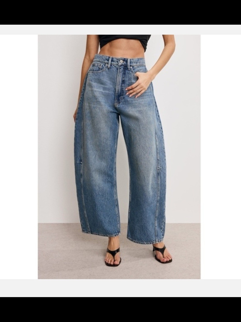 Good American Good Extreme Barrel Jeans - Picture 3 of 9
